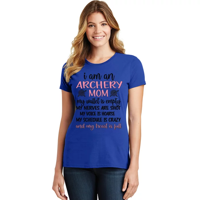 My Heart Is Full Archery Mom Of An Archer Mama Gift Women's T-Shirt