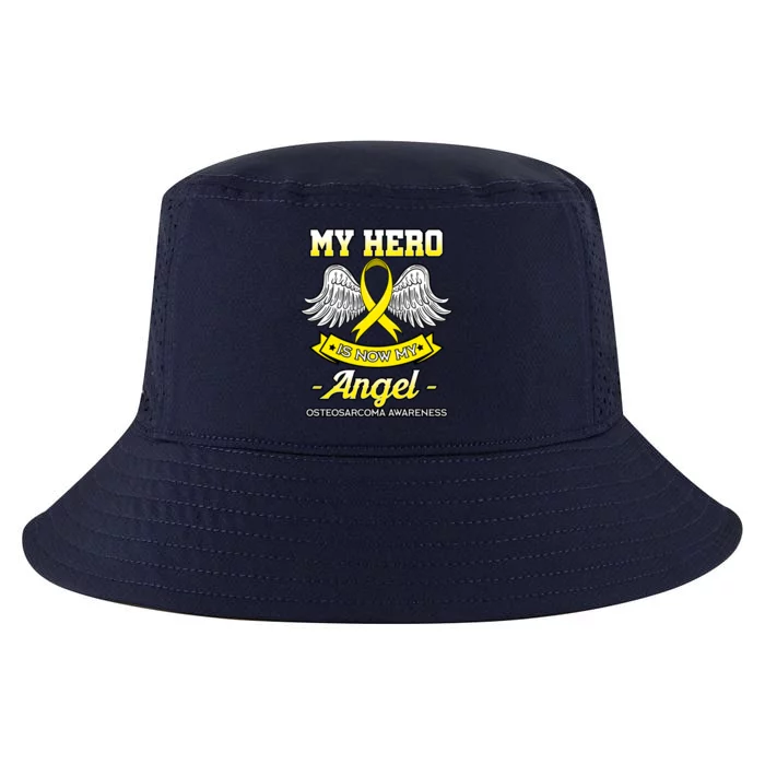 My Hero Is Now My Angel Osteosarcoma Awareness Os Supporters Great Gift Cool Comfort Performance Bucket Hat