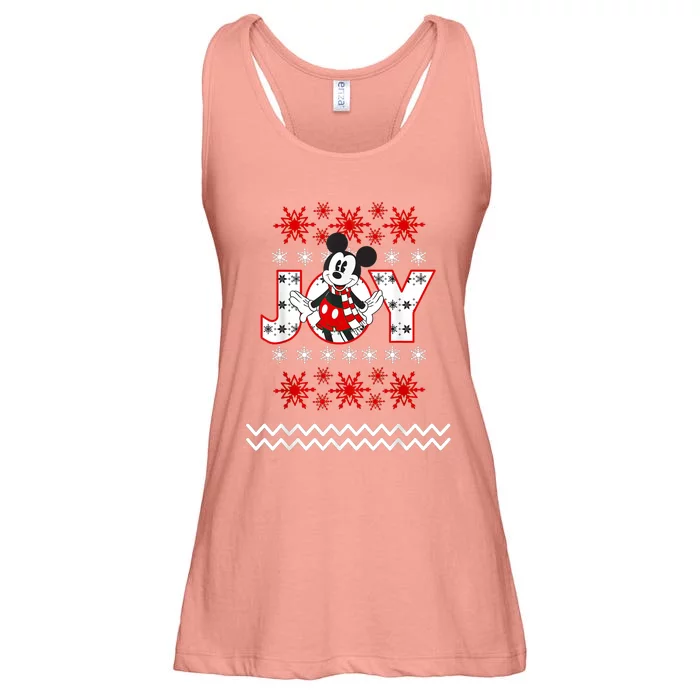 Mouse Holiday Joy Ladies Essential Flowy Tank