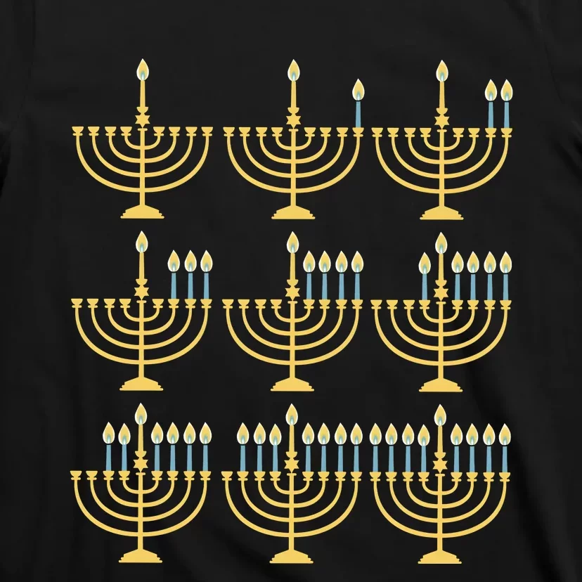 Menorah Hanukkah Jewish Christmas Holiday Season T-Shirt