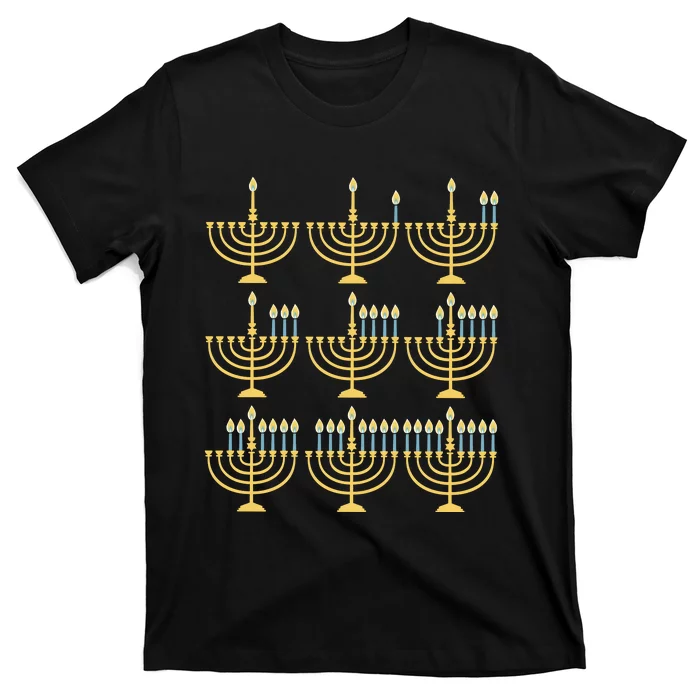 Menorah Hanukkah Jewish Christmas Holiday Season T-Shirt