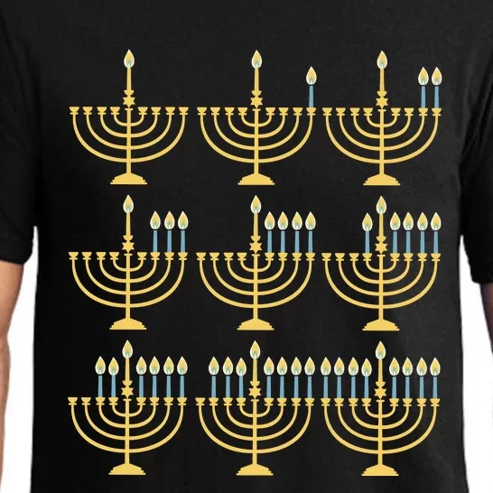 Menorah Hanukkah Jewish Christmas Holiday Season Pajama Set