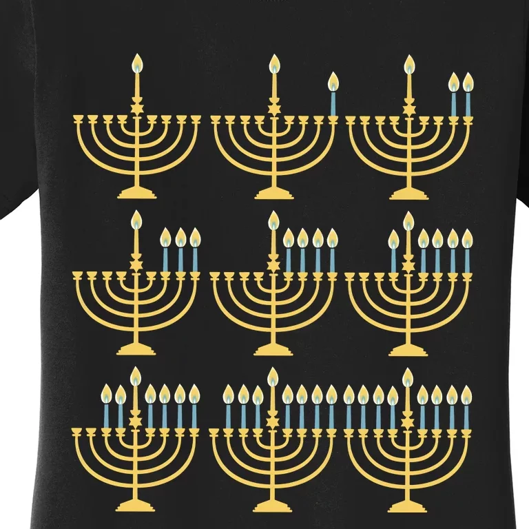 Menorah Hanukkah Jewish Christmas Holiday Season Women's T-Shirt