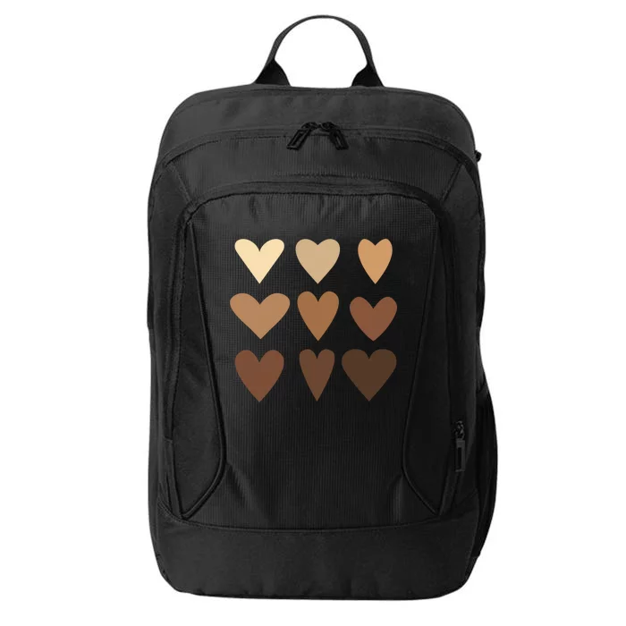 Melanin Hearts Junenth Black History Month Melanin Gift City Backpack