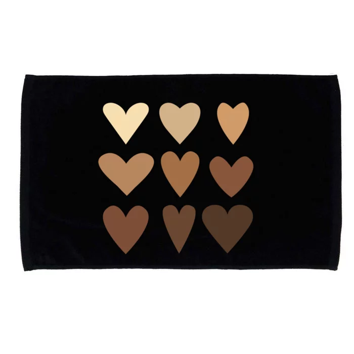 Melanin Hearts Junenth Black History Month Melanin Gift Microfiber Hand Towel