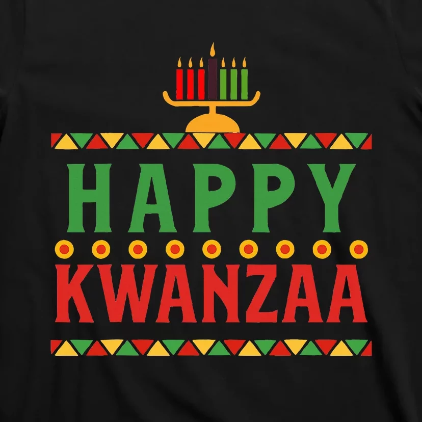 Merry happy kwanzaa christmas African American holiday T-Shirt