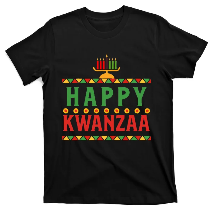 Merry happy kwanzaa christmas African American holiday T-Shirt