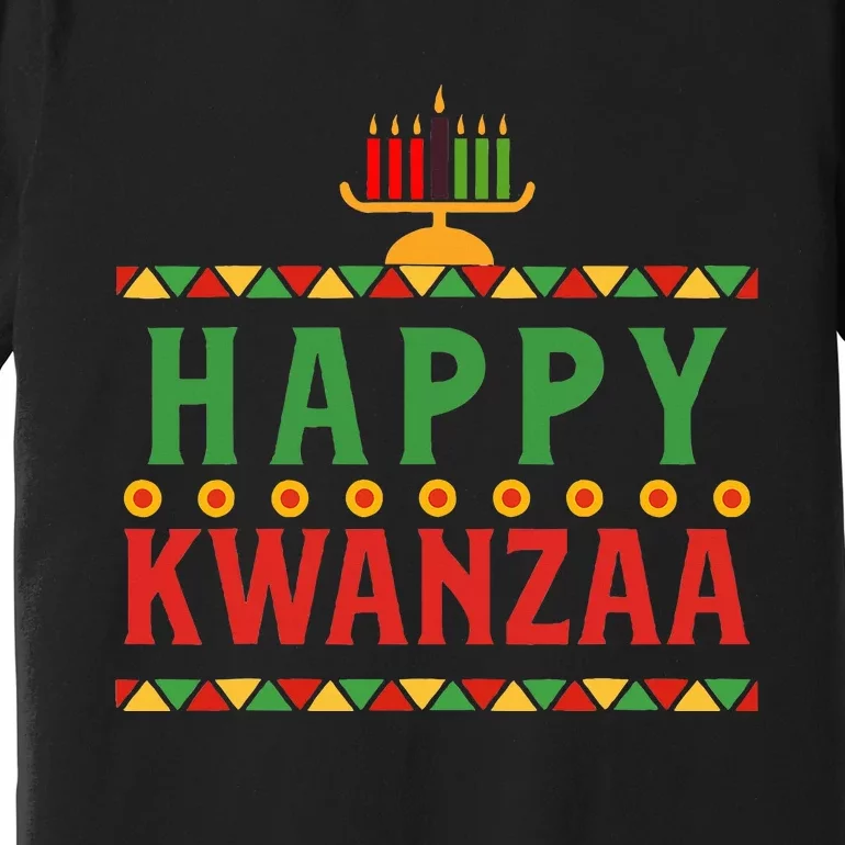 Merry happy kwanzaa christmas African American holiday Premium T-Shirt