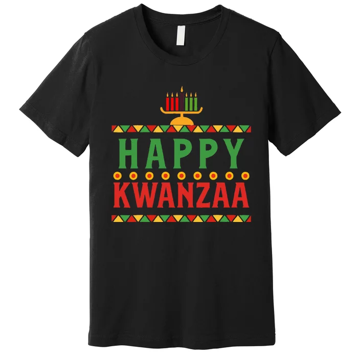 Merry happy kwanzaa christmas African American holiday Premium T-Shirt