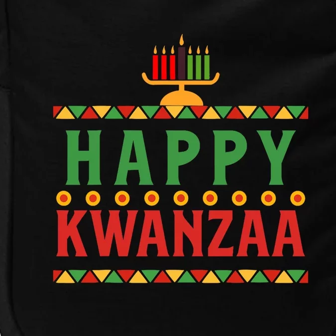 Merry Happy Kwanzaa Christmas African American Holiday Impact Tech Backpack