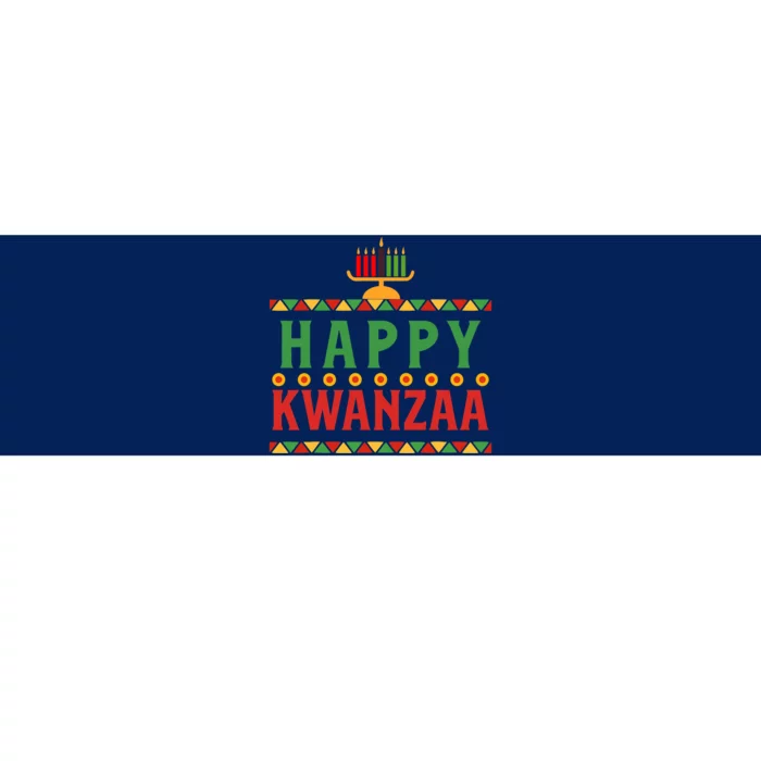 Merry Happy Kwanzaa Christmas African American Holiday Bumper Sticker