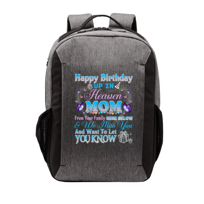 Memorial Honoring Lost Mom Remembrance Sympathy Missing Mom Gift Vector Backpack