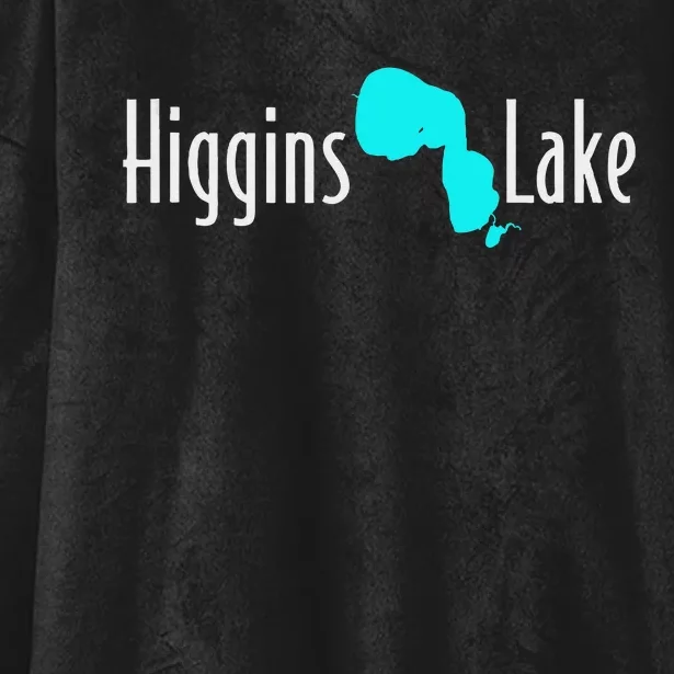 Minimalist Higgins Lake Michigan Nature Hooded Wearable Blanket