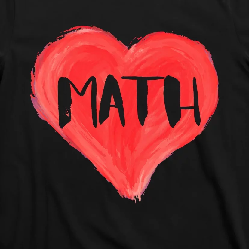 Math Heart Love Teacher Professor Student Valentines Day Cute Gift T-Shirt