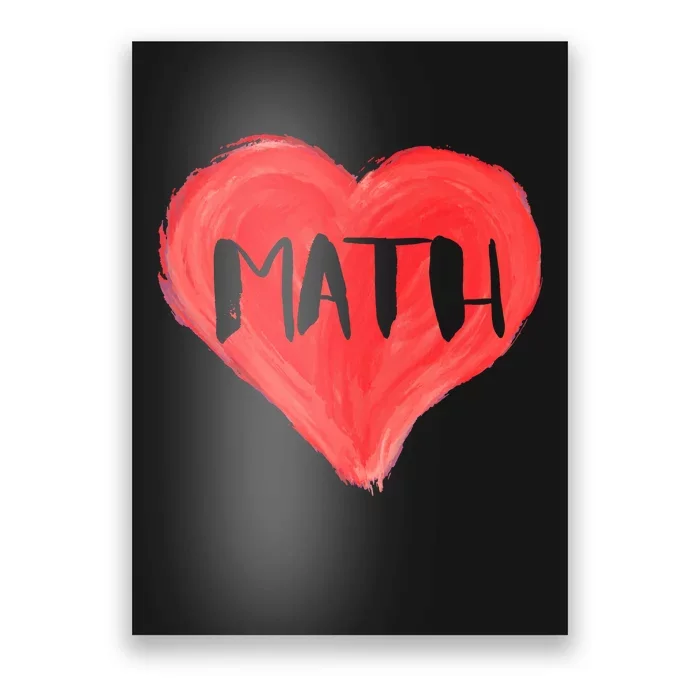 Math Heart Love Teacher Professor Student Valentines Day Cute Gift Poster