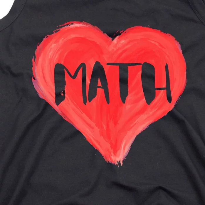 Math Heart Love Teacher Professor Student Valentines Day Cute Gift Tank Top