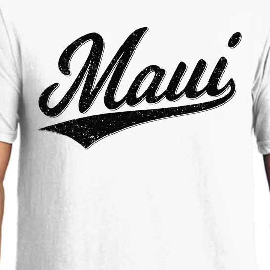 MAUI HAWAII LAHAINA VARSITY SCRIPT SPORTS JERSEY STYLE TEE Pajama Set