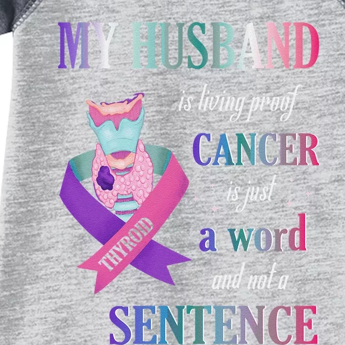 My Husband Living Proof Cancer Is Just A Word Not A Sentence Infant Baby Jersey Bodysuit