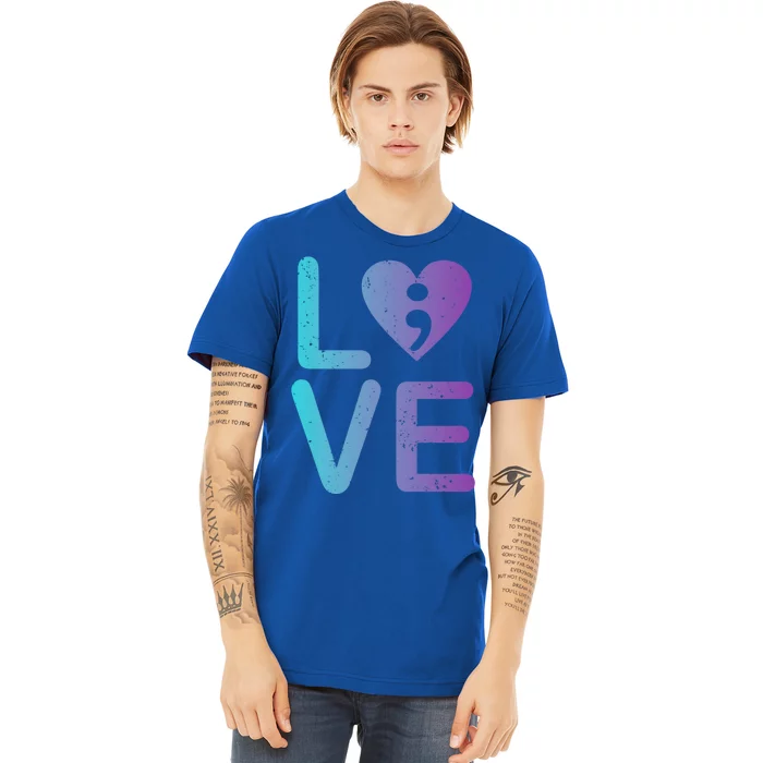 Mental Health Love Suicide Prevention Anxiety Awareness Funny Gift Premium T-Shirt