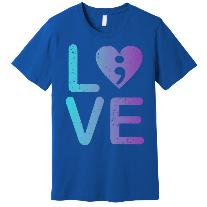 Mental Health Love Suicide Prevention Anxiety Awareness Funny Gift Premium T-Shirt