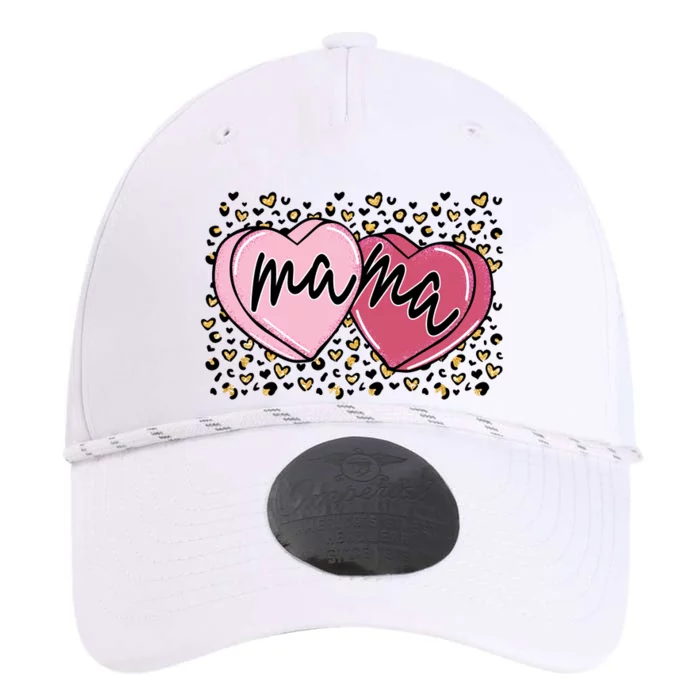 Mama Heart Leopard Valentines For Mom Mother's Day Performance The Dyno Cap