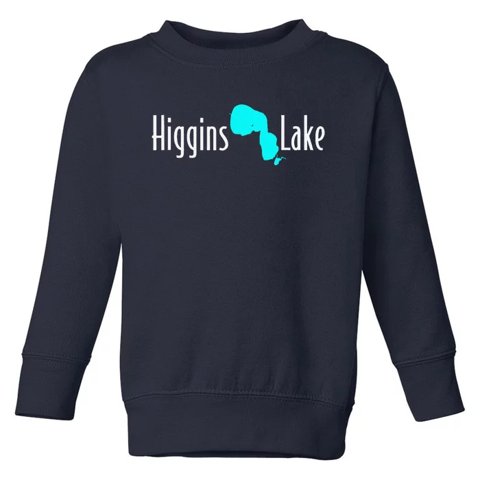 Minimalist Higgins Lake Michigan Toddler Sweatshirt