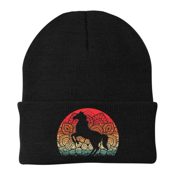 Mandala Horse Lover Horseback Riding Western Cowboy Knit Cap Winter Beanie