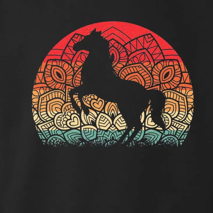 Mandala Horse Lover Horseback Riding Western Cowboy Toddler Hoodie