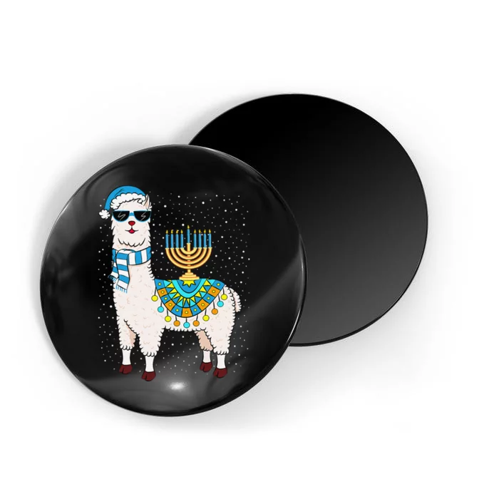 Menorah Hanukkah Llama Cute Alpaca Chanukah Gift Magnet