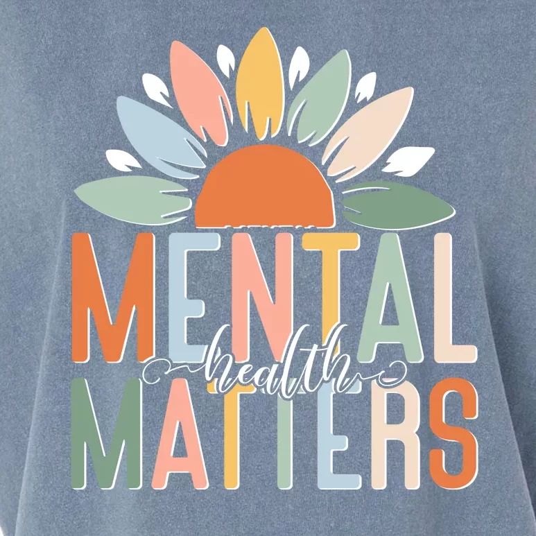 Mental Health Matters Flower Garment-Dyed Women's Muscle Tee