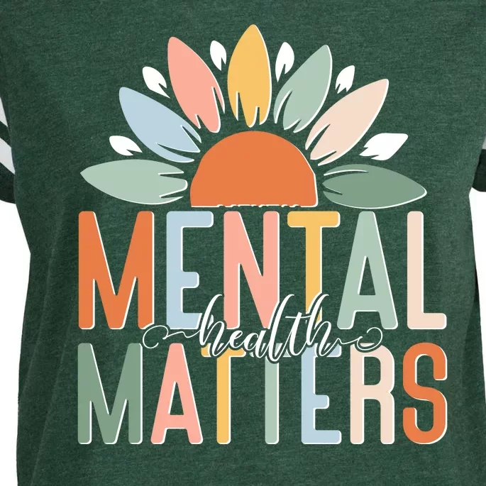 Mental Health Matters Flower Enza Ladies Jersey Football T-Shirt