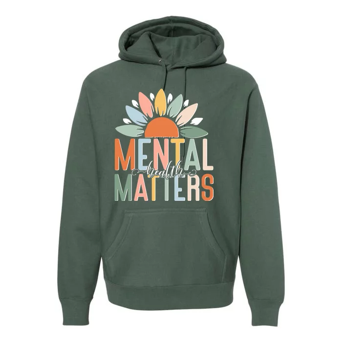 Mental Health Matters Flower Premium Hoodie