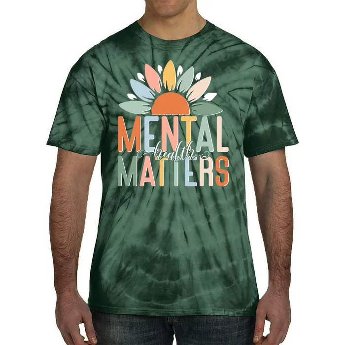 Mental Health Matters Flower Tie-Dye T-Shirt