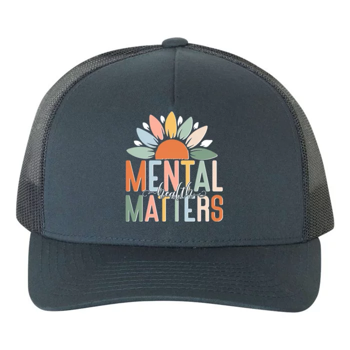 Mental Health Matters Flower Yupoong Adult 5-Panel Trucker Hat