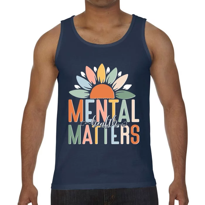 Mental Health Matters Flower Comfort Colors® Tank Top