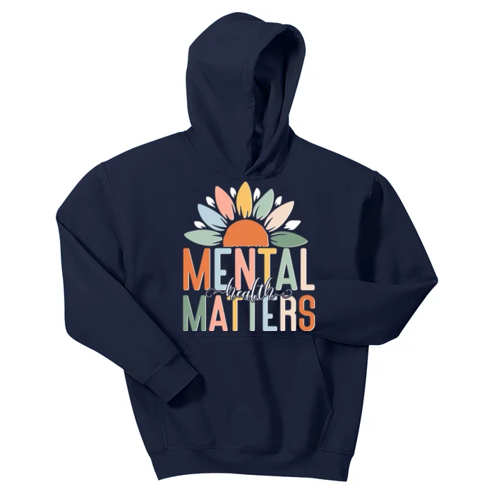 Mental Health Matters Flower Kids Hoodie