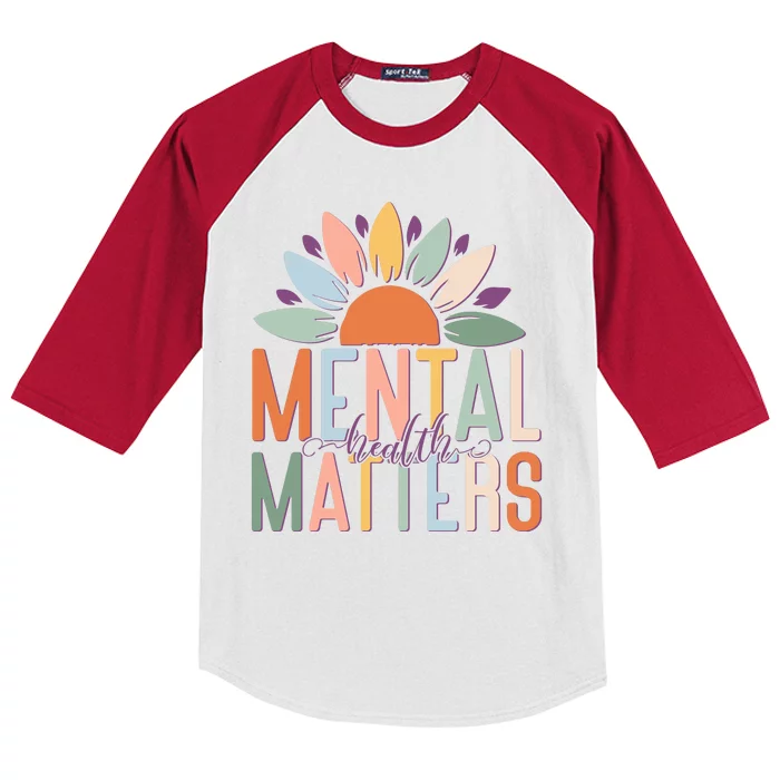 Mental Health Matters Flower Kids Colorblock Raglan Jersey