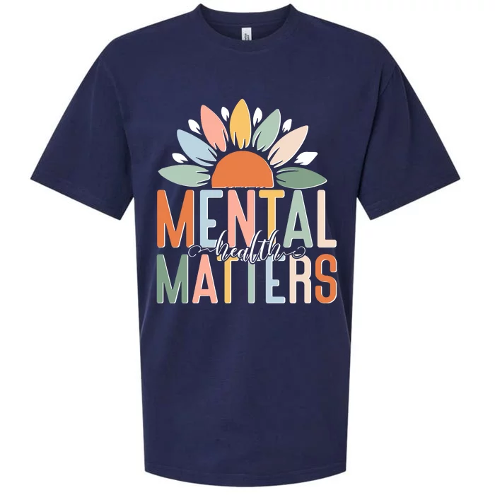 Mental Health Matters Flower Sueded Cloud Jersey T-Shirt