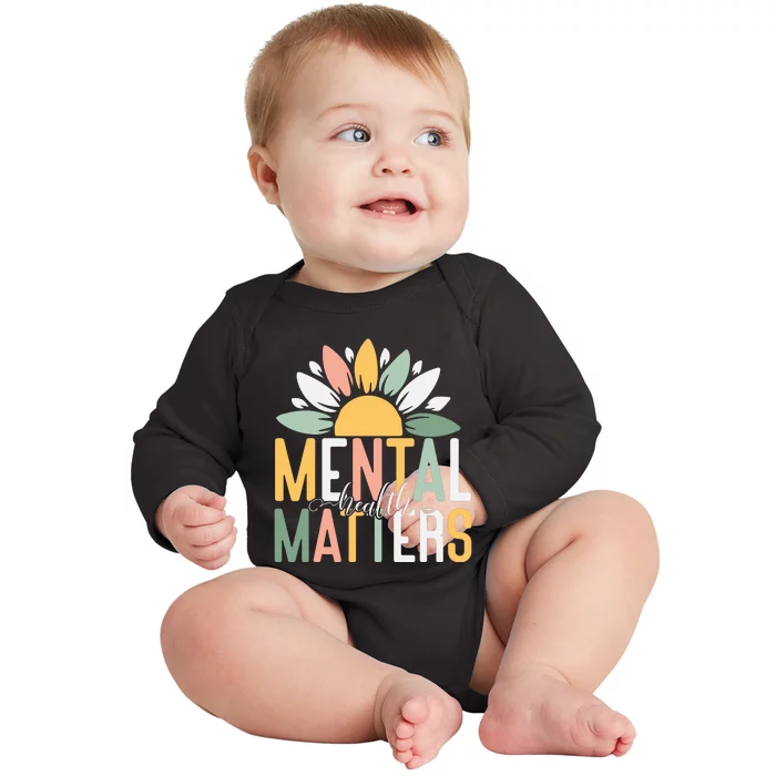 Mental Health Matters End The Stigma Baby Long Sleeve Bodysuit