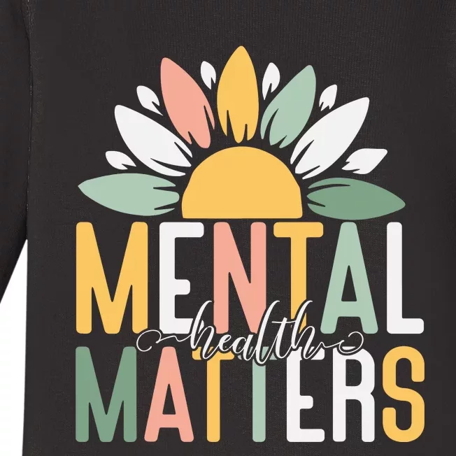 Mental Health Matters End The Stigma Baby Long Sleeve Bodysuit