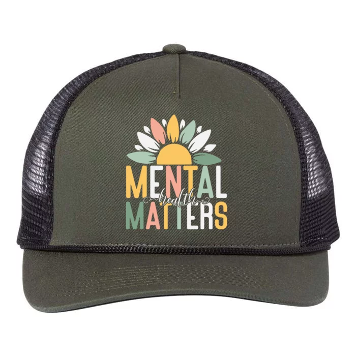 Mental Health Matters End The Stigma Retro Rope Trucker Hat Cap