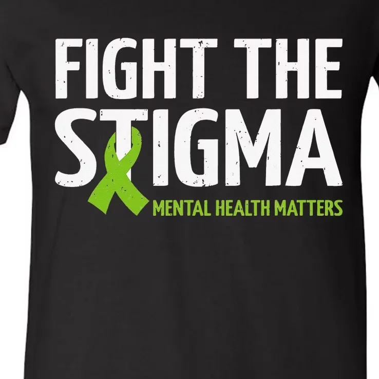 Mental Health Matters Fight The Stigma Mental Health V-Neck T-Shirt