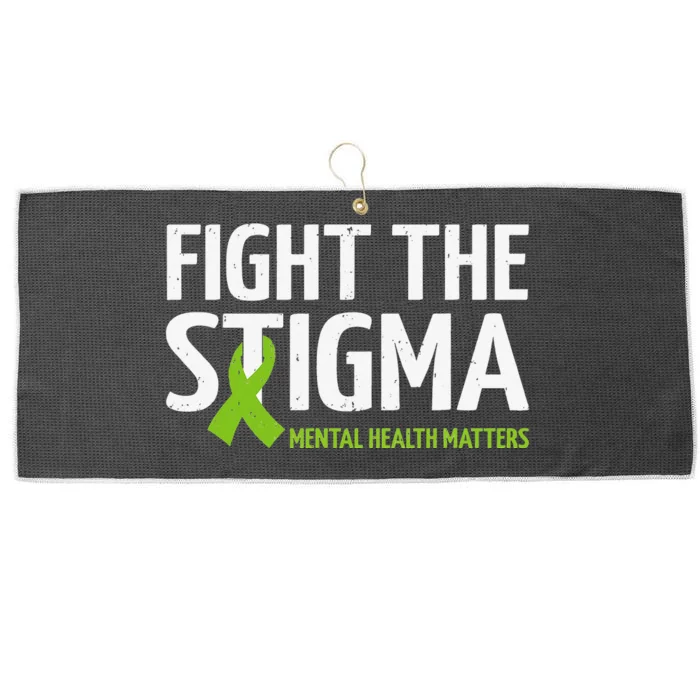 Mental Health Matters Fight The Stigma Mental Health Large Microfiber Waffle Golf Towel