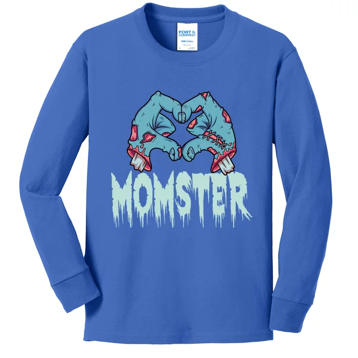 Momster Halloween Momster Family Matching Costume Funny Gift Kids Long Sleeve Shirt