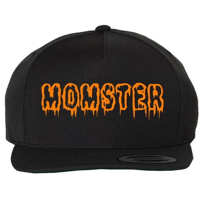 Momster Halloween Mom Monster Funny Orange Gift Wool Snapback Cap