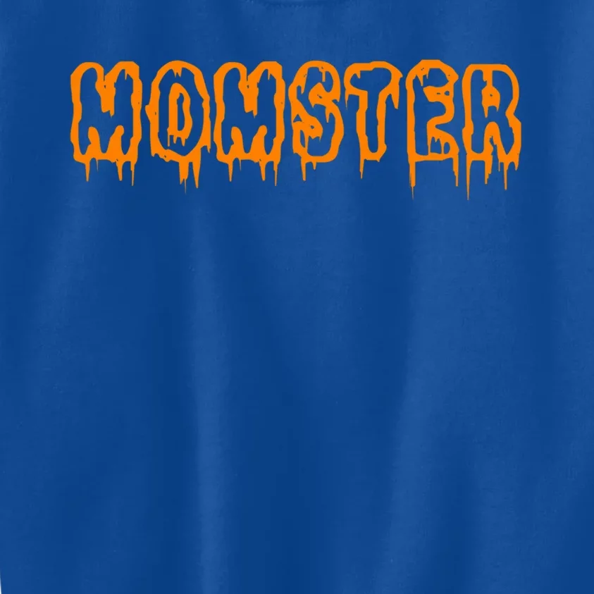 Momster Halloween Mom Monster Funny Orange Gift Kids Sweatshirt