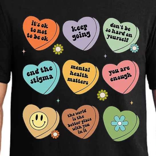 Mental Health Matters Floral Brain Health Awareness Pajama Set