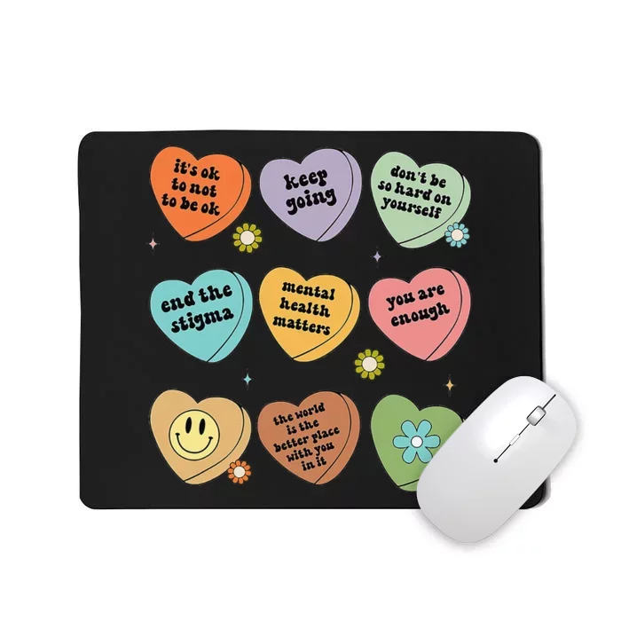 Mental Health Matters Floral Brain Health Awareness Mousepad