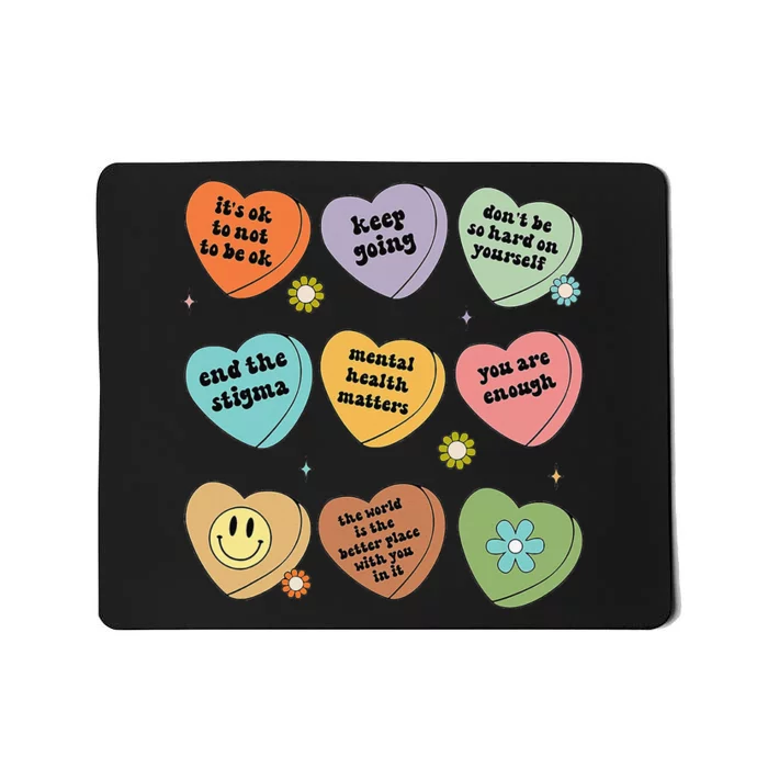 Mental Health Matters Floral Brain Health Awareness Mousepad