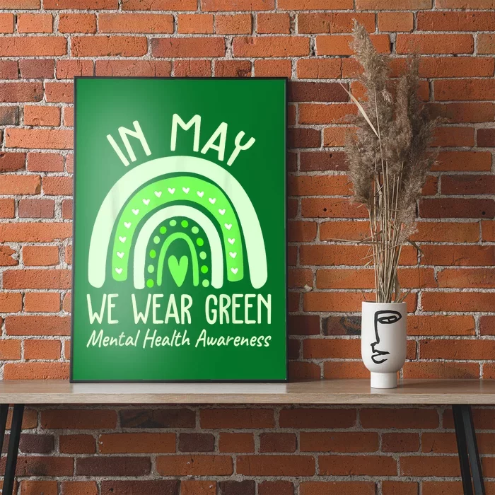 Mental Health Matters We Wear Green Mental Health Awareness Poster